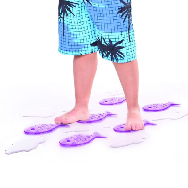 Anti-slip Bathroom Floor Stickers Fish Aubergine Fashion