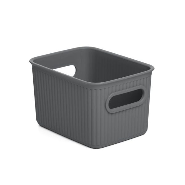 Storage Basket 1.5L Baobab Anthracite Grey For Sale