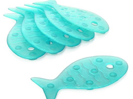 Anti-slip Bathroom Floor Stickers Fish Turquoise For Cheap